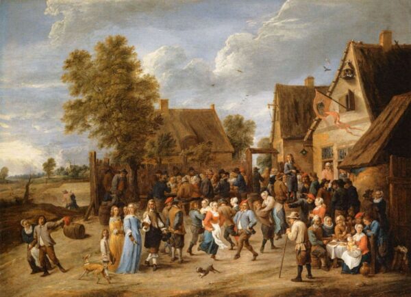 Fiesta de pueblo con una pareja de aristócratas – David el Joven Teniers David Teniers el Joven 2025-01-02