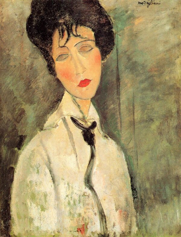 Retrato de una mujer con una corbata negra – Amadeo Modigliani Amedeo Modigliani 2025-01-03