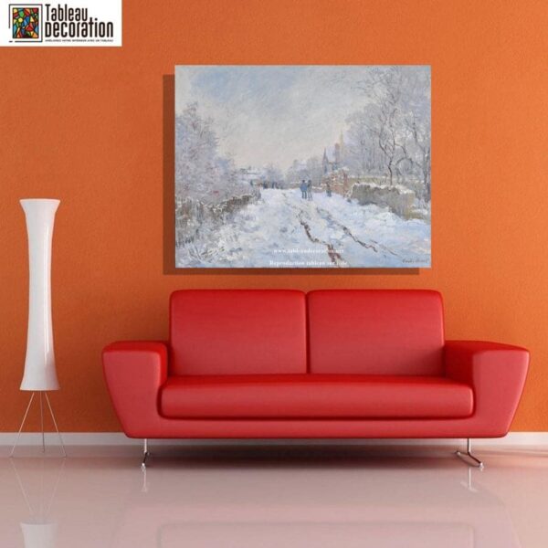 Calle bajo la nieve, Argenteuil – Cuadro de nieve de Monet Claude Monet 2024-11-21 4