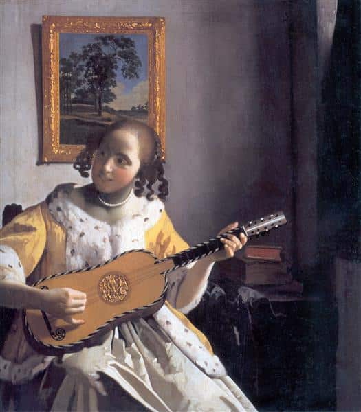 Una mujer tocando la guitarra – Johannes Vermeer Johannes Vermeer 2024-09-19