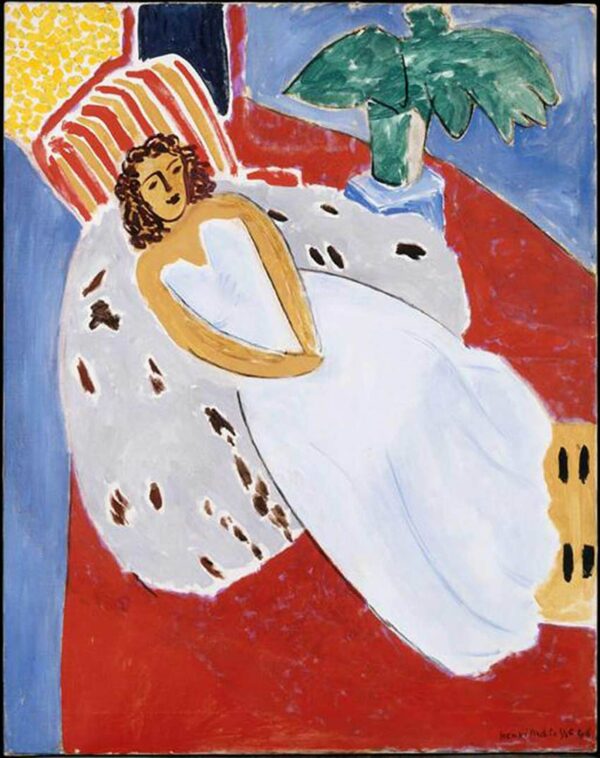 Joven mujer sobre fondo blanco y rojo – Matisse Henri Matisse 2024-11-21