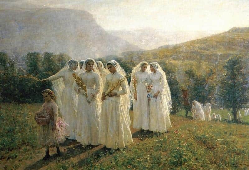 Jóvenes mujeres yendo a una procesión – Jules Breton Jules Breton 2024-09-20 2