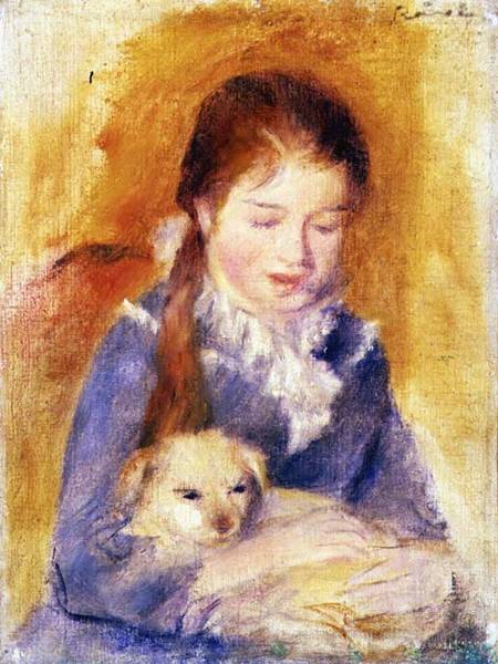 Chica joven con un perro – Pierre-Auguste Renoir Pierre-Auguste Renoir 2024-09-19