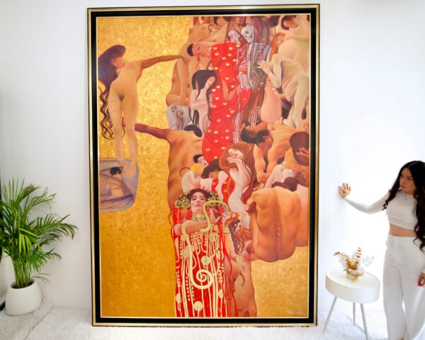 The Medicine – A Reimagined Gustav Klimt Masterpiece by Master Apollon | 180 x 270 cm Pintura Original en Venta 2025-02-04