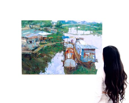 Alongside the river at Ayutthaya – Somchai | 80 x 120 cm Pintura Original en Venta 2025-02-04