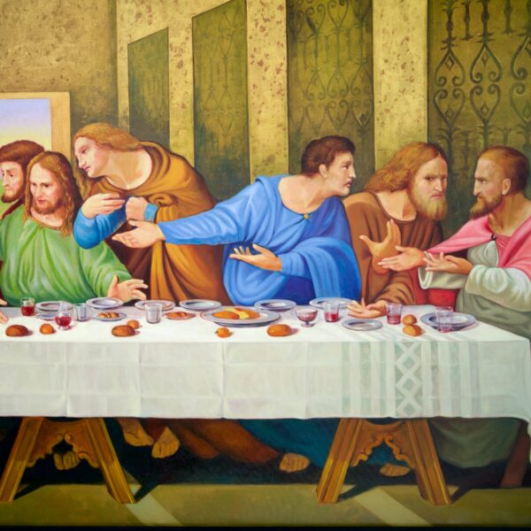 The Last Supper – A Reimagined Leonardo Da Vinci Masterpiece by Master Apollon | – 270 X 160 CM Pintura Original en Venta 2025-02-04 5