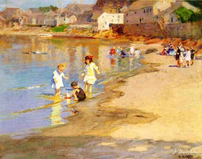 En la playa de Edward Henry Potthast Edward Henry Potthast 2025-05-10
