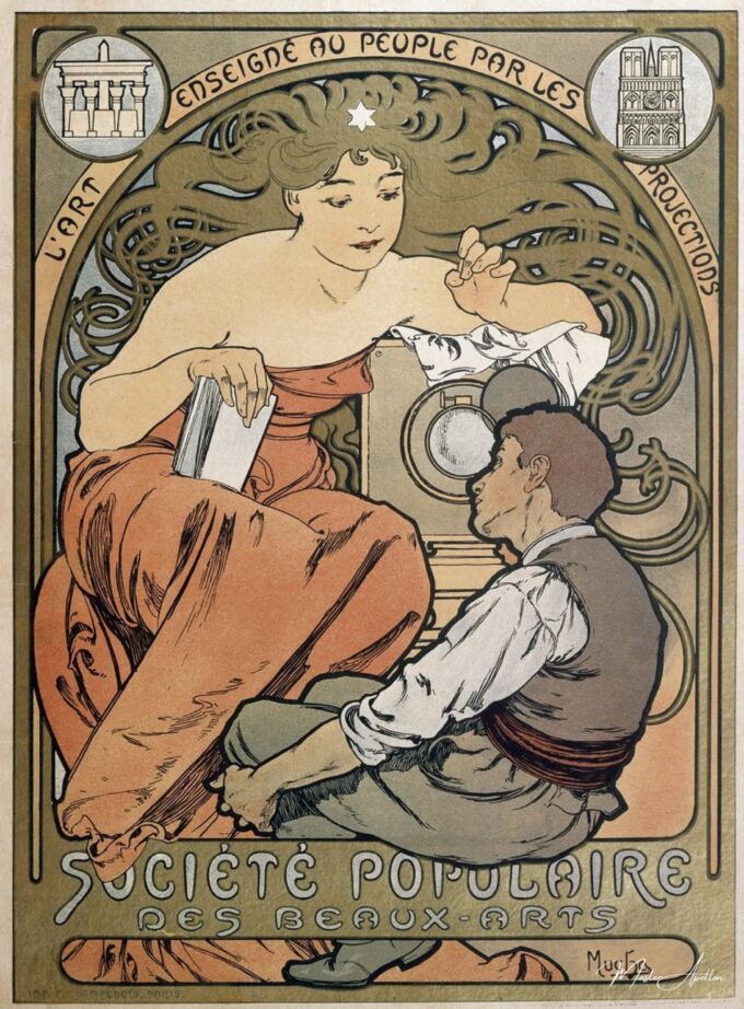 Cartel para la Sociedad Popular de Bellas Artes – Mucha Alfons Mucha 2025-03-15