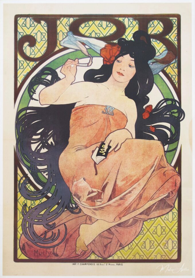 Cartel publicitario para el « Trabajo » de papel de seda – Mucha Alfons Mucha 2025-03-15