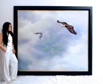 Águilas en Vuelo | 200 x 170 cm Pintura Original en Venta 2025-04-14