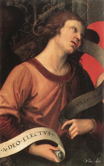 Ángel del políptico de San Nicolás de Tolentino – Rafael (pintor) Rafael Sanzio 2025-05-10