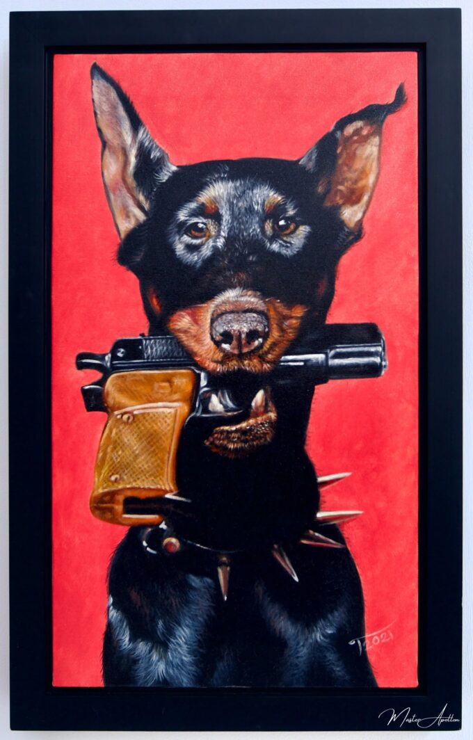 Aporte mi arma | 35 X 60 cm Pintura Original en Venta 2025-04-15 4