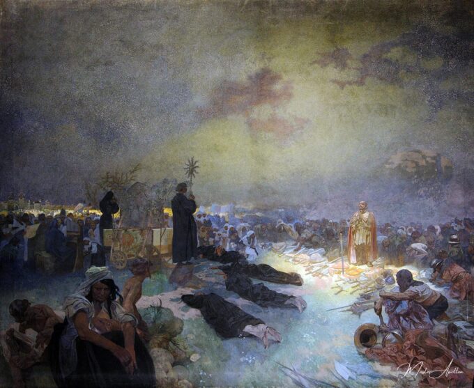 Después de la batalla de la colina de Vítkov – Mucha Alfons Mucha 2025-03-15