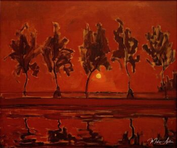 Árboles en el amanecer de luna de Gein – Mondrian Piet Mondrian 2025-05-10