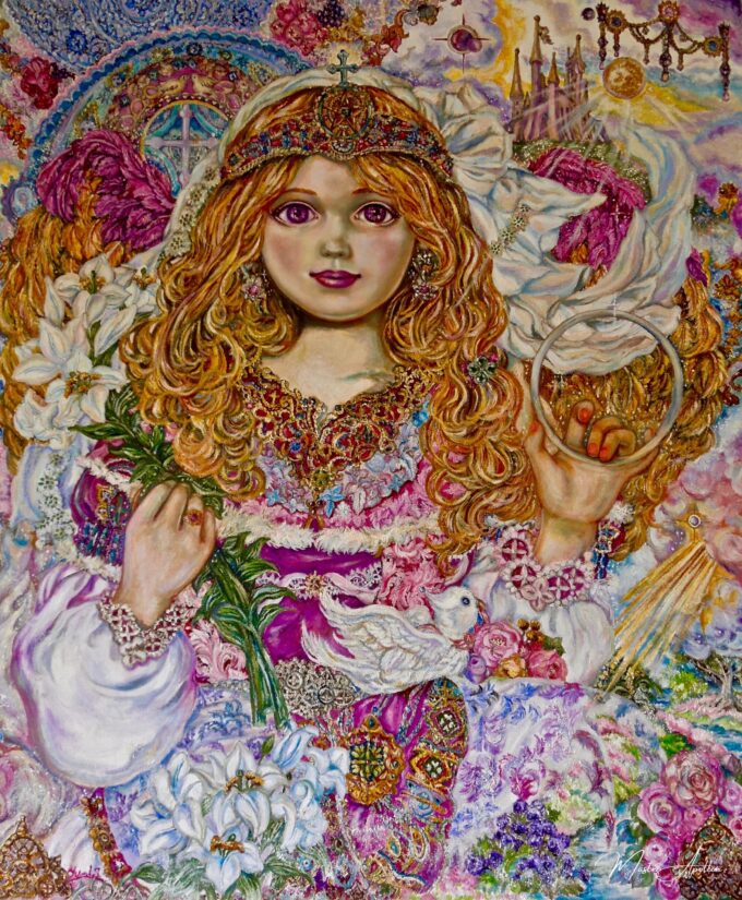 Arcángel Gabriel sosteniendo una flor de lirio – Yumi Sugai Yumi Sugai 2025-05-09
