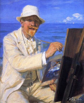 Autorretrato, sentado cerca de su caballete en la playa de Skagen – Peder Severin Kroyer Peder Severin Krøyer 2025-05-10