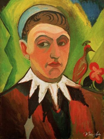 Autorretrato con disfraz de payaso, 1913 – August Macke August Macke 2025-05-10