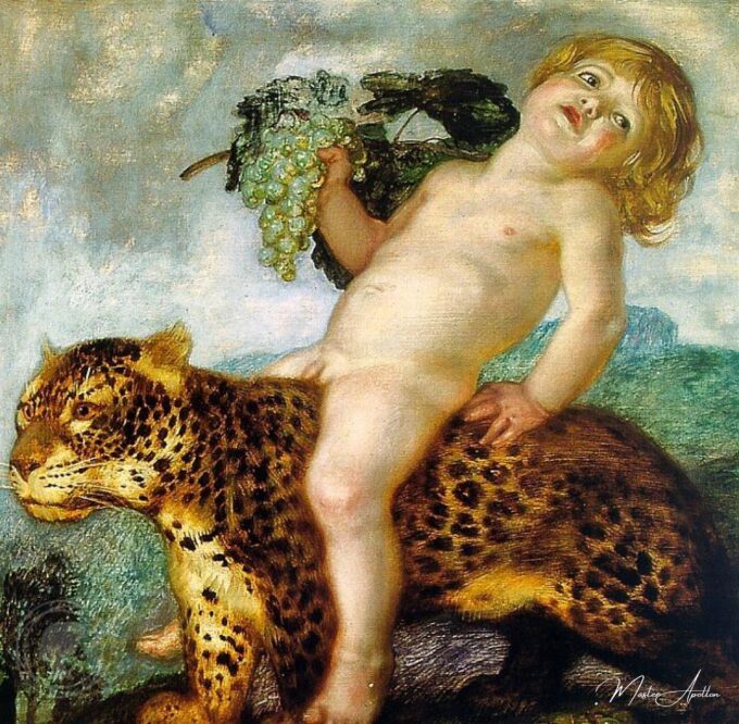 Baco Niño Montando sobre una Pantera – Franz Von Stuck Franz von Stuck 2025-03-15 2