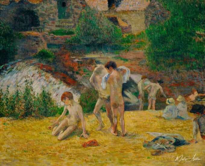 Baño al lado del molino (los jóvenes bretones se bañan) – Paul Gauguin Paul Gauguin 2025-05-14
