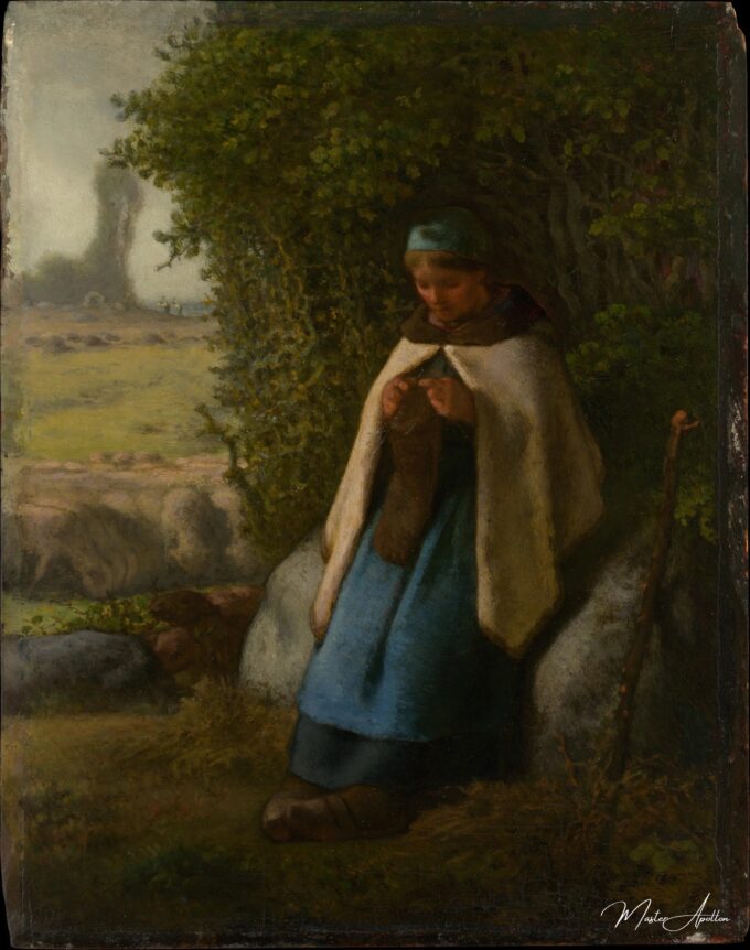 Bergère sentada sobre una roca – Jean-François Millet Jean-François Millet 2025-03-24