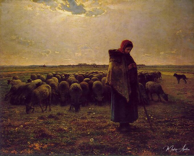 Bergère con su rebaño – Jean-François Millet Jean-François Millet 2025-03-24 2
