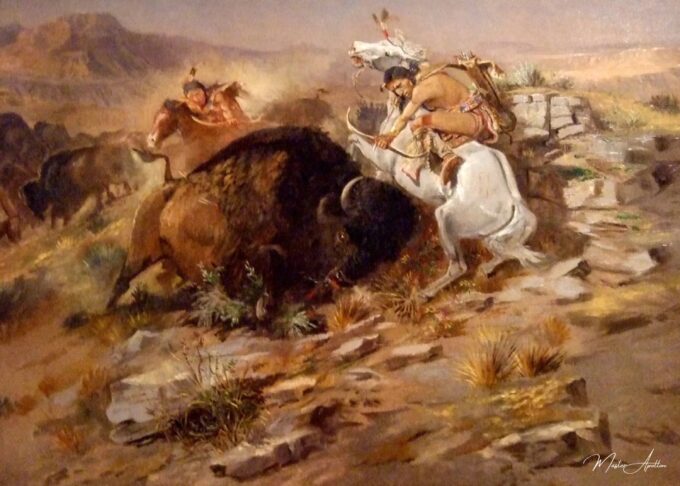 Caza del bisonte – Charles Marion Russell Charles Marion Russell 2025-05-02