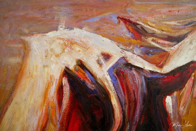 Caballo Abstracto | 100 x 100 cm Pintura Original en Venta 2025-04-13 9