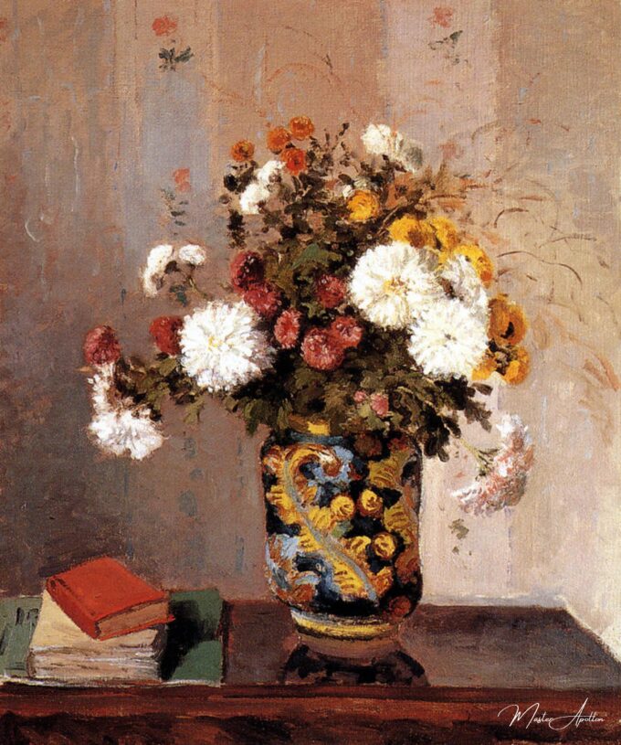 Crisantemos en un jarrón de porcelana – Camille Pissarro Camille Pissarro 2025-03-14
