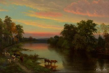 Atardecer con vacas – John Frederick Kensett John Frederick Kensett 2025-05-10