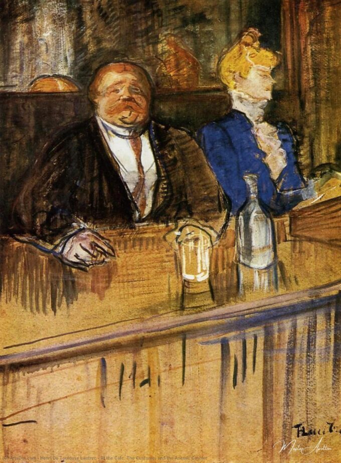 En el bar, el gran propietario y la cajera anémica – Toulouse Lautrec Henri de Toulouse-Lautrec 2025-05-14