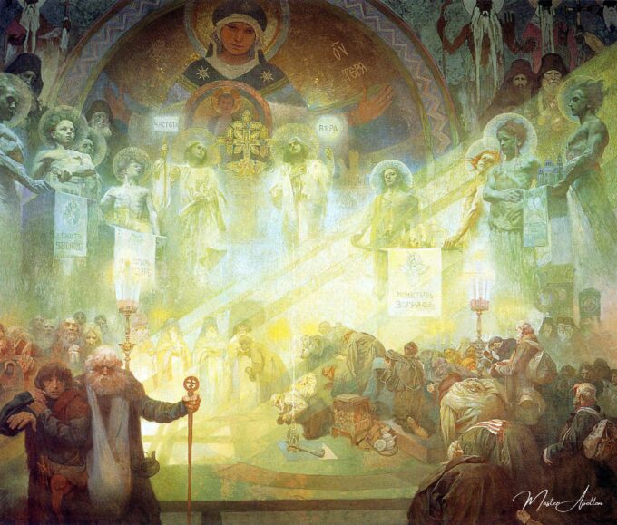 En el monasterio en la montaña Athos – Mucha Alfons Mucha 2025-03-15