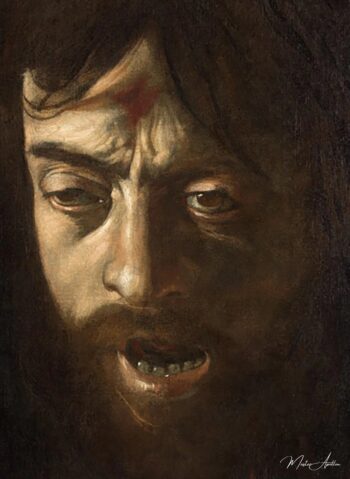 David con la cabeza de Goliat, detalle de la cabeza – Caravaggio Caravaggio 2025-05-20