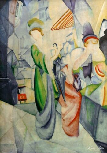 Mujeres brillantes frente a la tienda de sombreros – August Macke August Macke 2025-05-22