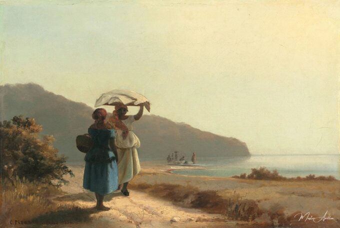 Dos mujeres conversando a la orilla del mar, San Tomás – Camille Pissarro Camille Pissarro 2025-03-14
