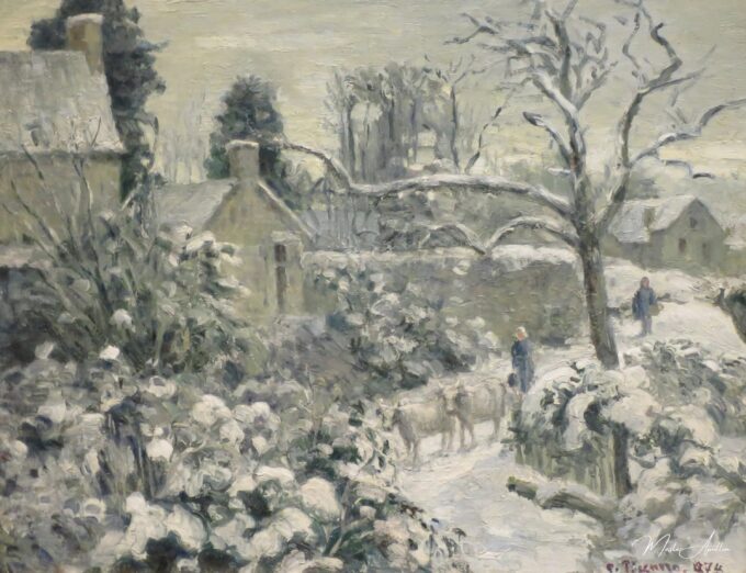 Efecto de la nieve con vacas en Montfoucault – Camille Pissarro Camille Pissarro 2025-03-14