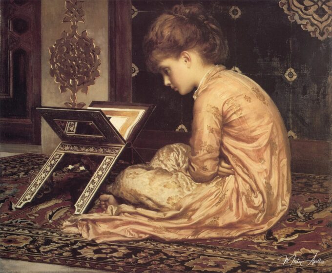 Estudiar, en un escritorio de lectura – Frederic Leighton Frederic Leighton 2025-05-20