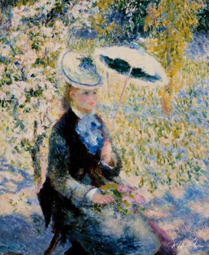Mujer con sombrilla entre floraciones – Pierre-Auguste Renoir Pierre-Auguste Renoir 2025-05-09