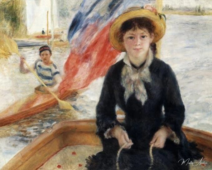 Mujer en un barco con un canoista – Pierre-Auguste Renoir Pierre-Auguste Renoir 2025-05-09