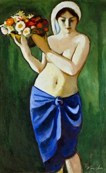 Mujer, llevando un ramo de flores – August Macke August Macke 2025-05-22