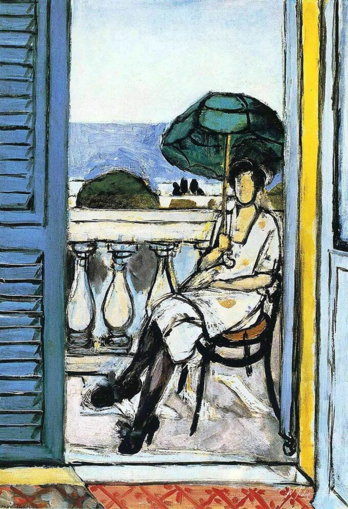 Mujeres con un parasol verde en un balcón – Matisse Henri Matisse 2025-03-12 2