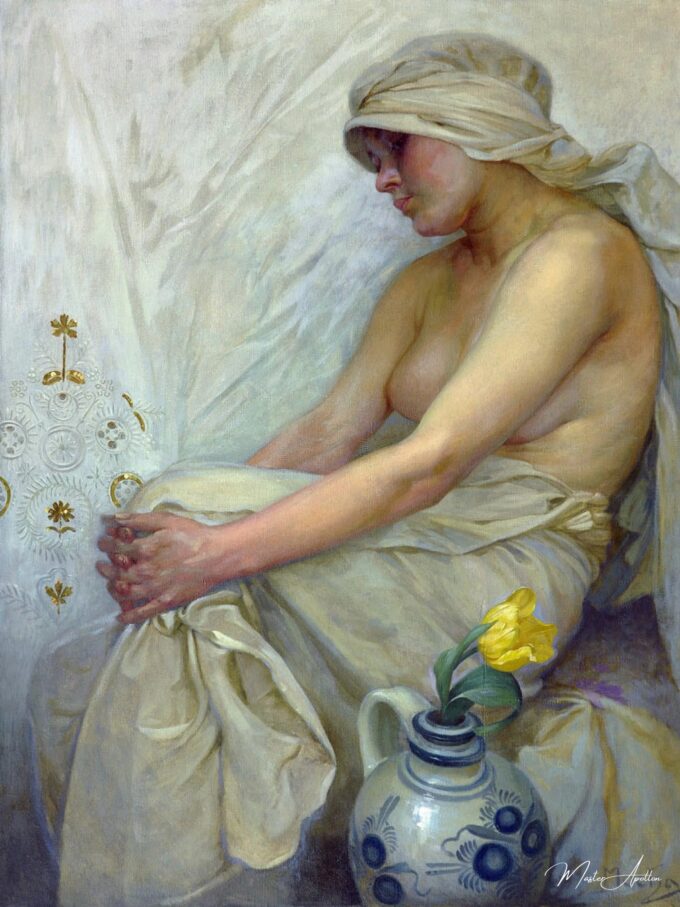 Chica sentada – Mucha Alfons Mucha 2025-03-15