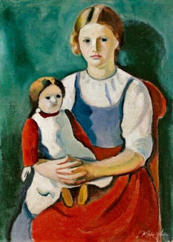 Niña rubia con la muñeca – August Macke August Macke 2025-05-17