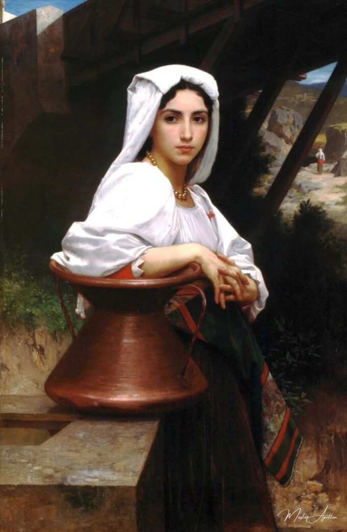 Niña italiana dibujando agua – William Bouguereau William Bouguereau 2025-05-20
