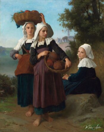 Chicas de Fouesnant regresando del mercado – William Bouguereau William Bouguereau 2025-03-10