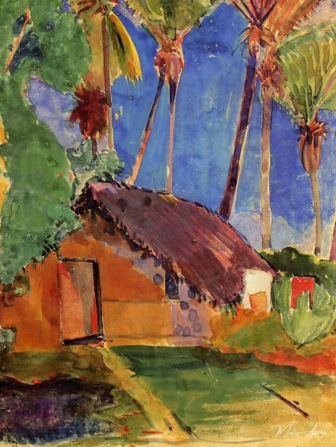 Cabaña de paja bajo las palmeras – Paul Gauguin Paul Gauguin 2025-05-14