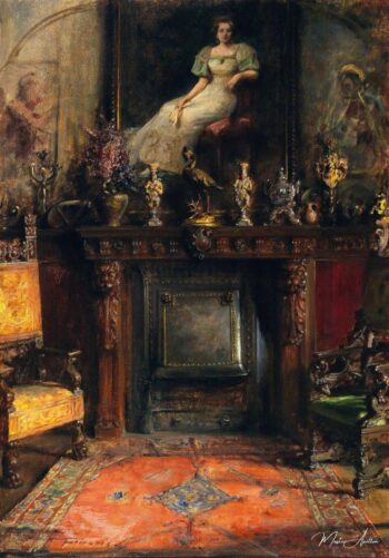 Interior con vista de una chimenea y un cuadro – Arthur von Ferraris Arthur von Ferraris 2025-05-21