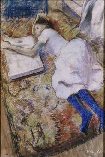 Joven chica acostada mirando un álbum – Edgar Degas Edgar Degas 2025-05-16