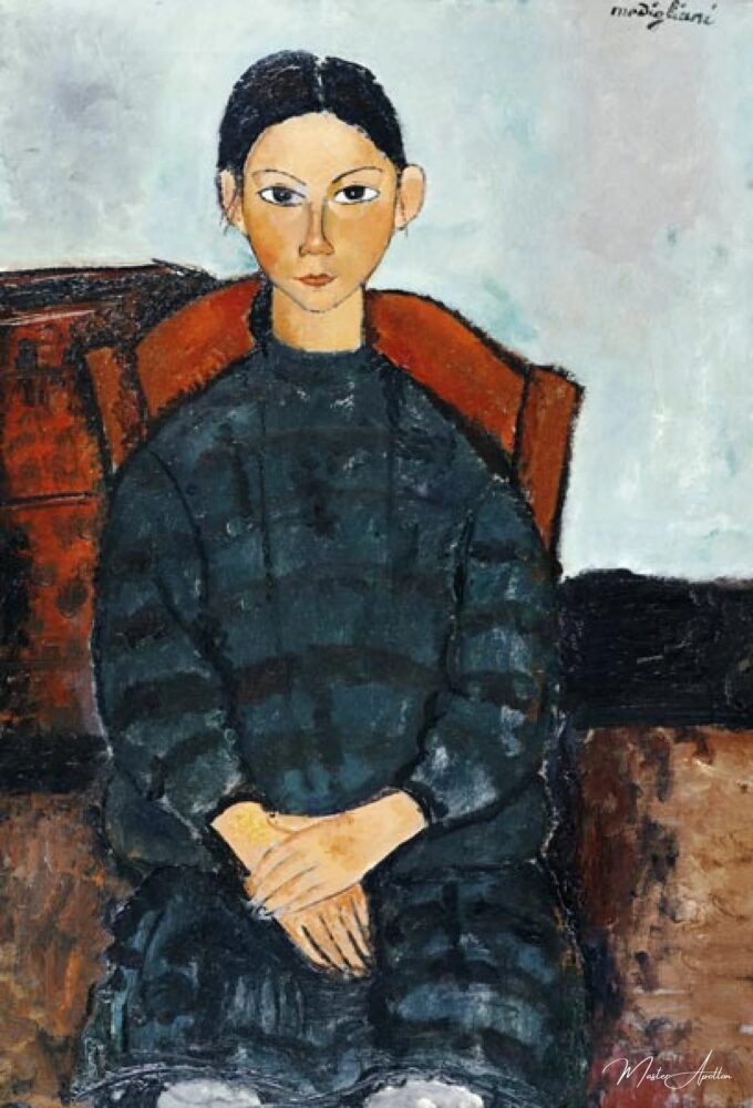 Joven chica con un vestido oscuro – Amedeo Modigliani Amedeo Modigliani 2025-05-17