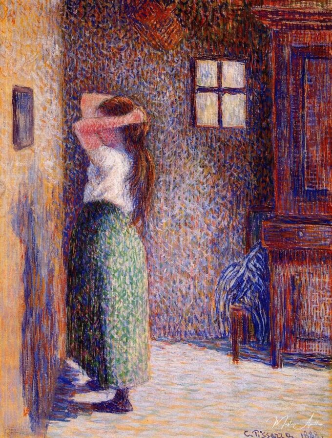 Joven campesina en su tocador – Camille Pissarro Camille Pissarro 2025-05-08