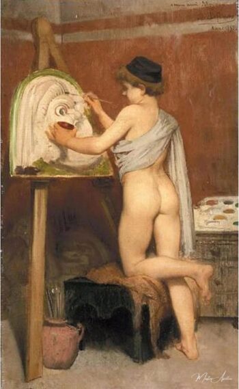 Joven pintor de máscaras griegas – Jules Lefebvre Jules Lefebvre 2025-05-16